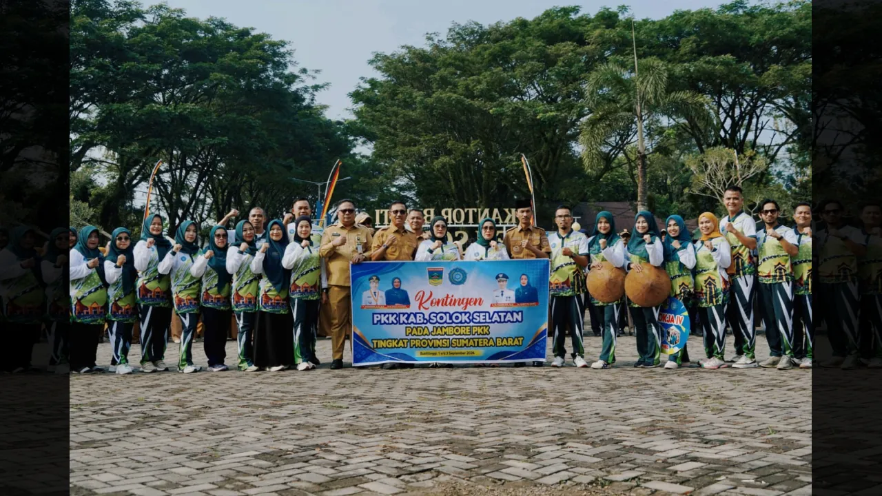 Dilepas Khairunas, Kader PKK Solok Selatan Siap Unjuk Prestasi di Jambore Sumbar